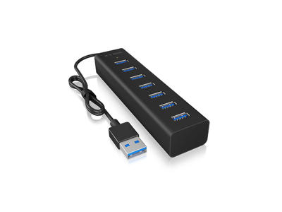 ICY BOX IB-HUB1700-U3 USB 3.2 Gen 1 (3.1 Gen 1) Type-A 5000 Mbit/s Sort