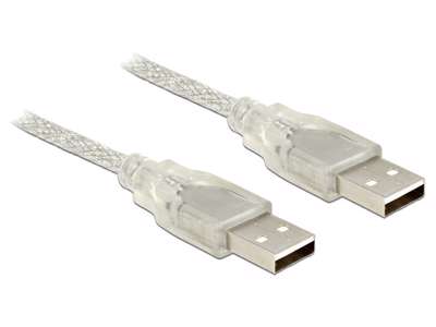 DeLOCK 0.5m, 2xUSB2.0-A USB-kabel USB 2.0 0,5 m USB A Transparent