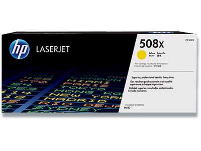 Toner, 508X, Yellow-gul, 9.500 sider, HP CF362X