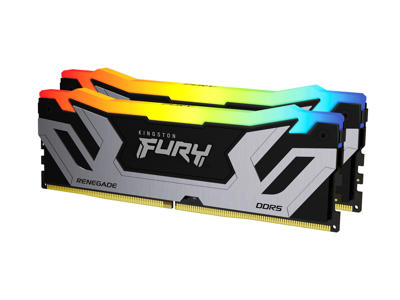 Kingston Technology FURY 48 GB 8400 MT/s DDR5 CL40 CUDIMM (sæt med 2) Renegade RGB, sølv XMP