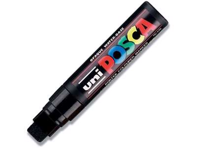 Paint marker, 15 mm, Sort, XXL spids, uni Posca PC-17K