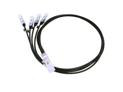 Lanview MO-CB-QSFP4X10G-3M InfiniBand og fiberoptisk kabel QSFP+ 4x SFP+ Sort