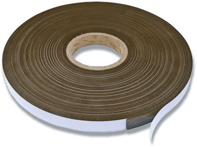 Magnettape, 35mm x 30m x 1.5mm, Brun, Med tape på bagsiden, MagView 