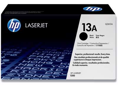 Toner, 13A, Black-sort, 2.500 sider, HP Q2613A