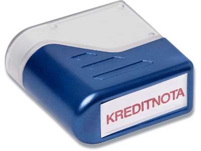 Stempel, ''Kreditnota'', Rød, Fast farvepude, Deskmate 