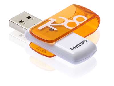 Philips FM12FD05B USB-nøgle 128 GB USB Type-A 2.0 Orange, Hvid