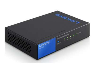 Linksys LGS105-UK netværksswitch Ikke administreret Gigabit Ethernet (10/100/1000) Sort