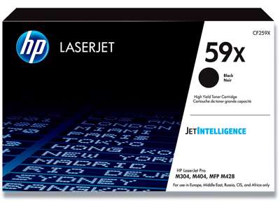 Toner, 59X, Black-sort, 10.000 sider, HP CF259X