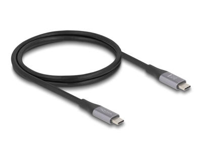 DeLOCK 81191 USB-kabel USB4 Gen 2x2 1 m USB C Sort, Grå