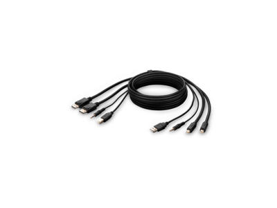 Belkin F1DN2CCBL-MP6T KVM-kabel Sort 1,8 m