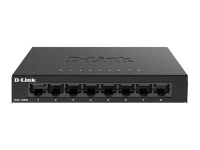 D-Link DGS-108GL network switch Unmanaged Gigabit Ethernet (10/100/1000) Black