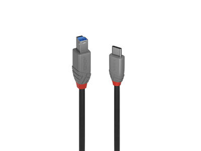 Lindy 36666 USB-kabel USB 3.2 Gen 1 (3.1 Gen 1) 1 m USB C USB B Sort