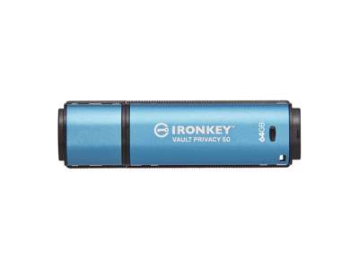 Kingston Technology IronKey 64 GB Vault Privacy 50 AES-256 krypteret, FIPS 197