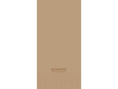 Servietter, 2 lag, Brun, 40x40 cm, 1500 stk, Duni EcoEcho