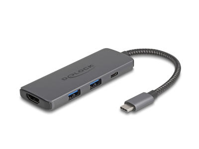 DeLOCK 87804 dockingstation Ledningsført USB 3.2 Gen 1 (3.1 Gen 1) Type-C Grå