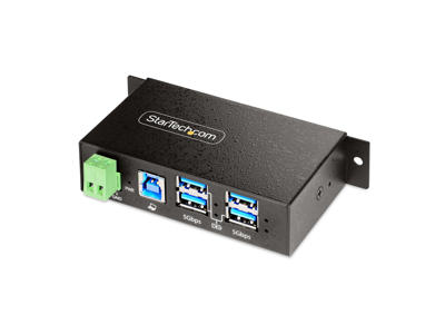 StarTech.com 5G4AINDRM-USB-A-HUB interface hub USB 3.2 Gen 1 (3.1 Gen 1) Type-B 5000 Mbit/s Sort