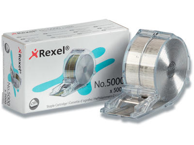 Hæfteklammekassette, 30 ark, 5000 klammer, Rexel Stella 30, Rexel No. 5000