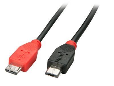 Lindy 31758 USB-kabel USB 2.0 0,5 m Micro-USB B Sort