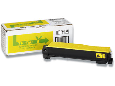 Toner, TK-560Y, Yellow-gul, 10.000 sider, Kyocera 