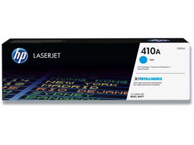 Toner, 410A, Cyan-blå, 2.300 sider, HP CF411A