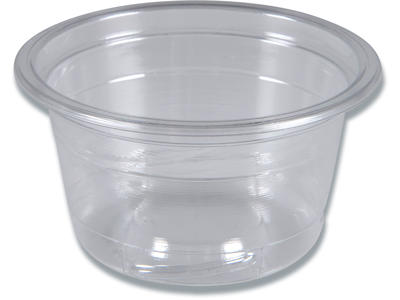 Plastbæger, Med skruebund, Klar, RPET, Ø6,23cm, 3.1cm, 50 ml, 2500 stk, Cater-Line TowerPac