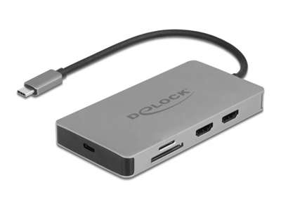 DeLOCK 87004 dockingstation Ledningsført USB 3.2 Gen 1 (3.1 Gen 1) Type-C Grå