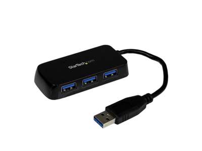 StarTech.com ST4300MINU3B interface hub USB 3.2 Gen 1 (3.1 Gen 1) Type-A 5000 Mbit/s Sort