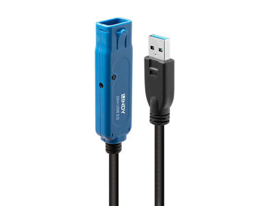 Lindy 43229 USB-kabel USB 3.2 Gen 1 (3.1 Gen 1) 15 m USB A Sort