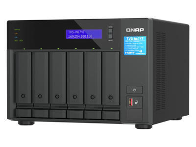 QNAP TVS-H674T-I5-32G NAS & lagringsserver Tower Intel® Core™ i5 i5-12400 32 GB DDR4 HDD QNAP QTS Sort