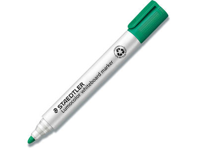 Whiteboard marker, Rund spids, Grøn, 2 mm, Staedtler Lumocolor 351