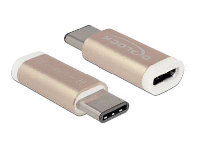 DeLOCK 65677 kabel kønsskifter USB 2.0-C USB 2.0 Micro-B Kobberfarve