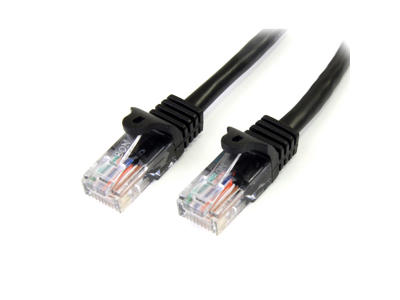 StarTech.com 45PAT50CMBK netværkskabel Sort 0,5 m Cat5e U/UTP (UTP)