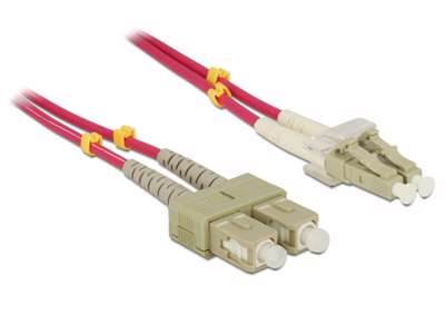 DeLOCK LC - SC, 3m InfiniBand og fiberoptisk kabel Violet