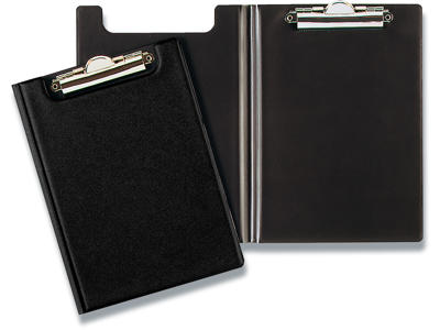 Clipboard, Sort, Med forside, A5, Durable