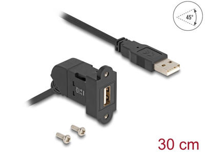 DeLOCK 67151 kabel kønsskifter USB-A Sort