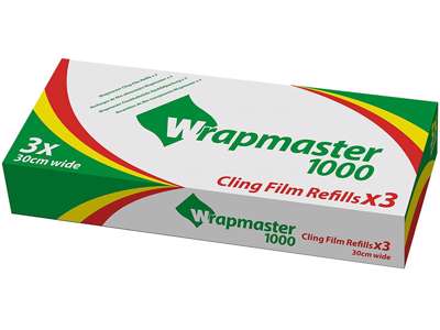 Husholdningsfilm, Refill, 100 m, 30 cm, Wrapmaster 1000 