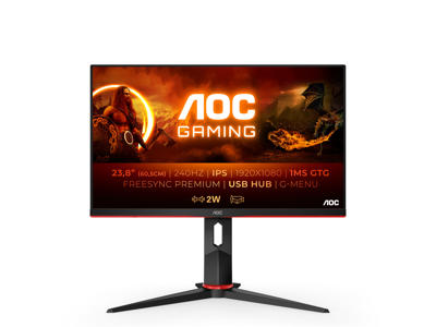 AOC G2 24G2ZU/BK LED display 60,5 cm (23.8") 1920 x 1080 pixel Fuld HD Sort, Rød