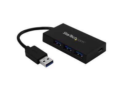 StarTech.com HB30A3A1CSFS interface hub USB 3.2 Gen 1 (3.1 Gen 1) Type-A 5000 Mbit/s Sort