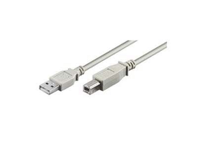 Microconnect USBAB1 USB-kabel USB 2.0 1 m USB A USB B Hvid