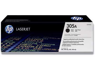 Toner, 305A, Black-sort, 2.200 sider, HP CE410A