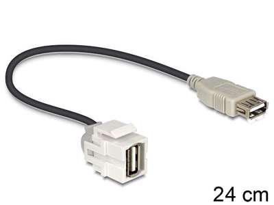 DeLOCK 86329 USB-kabel 0,24 m USB A Sort