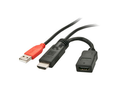 Lindy 41080 USB grafisk adapter Sort, Rød