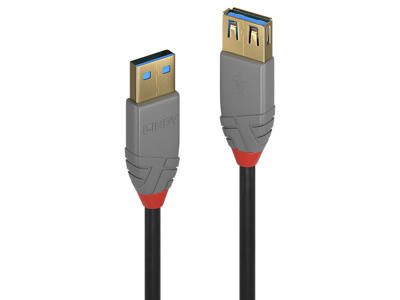 Lindy 36761 USB-kabel USB 3.2 Gen 1 (3.1 Gen 1) 1 m USB A Sort