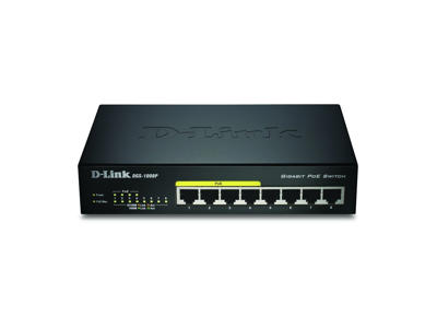 D-Link DGS-1008P/E netværksswitch Ikke administreret L2 Strøm over Ethernet (PoE) Sort