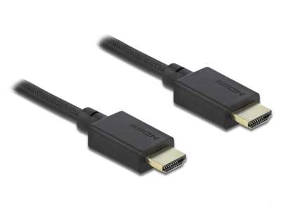 DeLOCK 85389 HDMI-kabel 2,5 m HDMI Type A (Standard) Sort