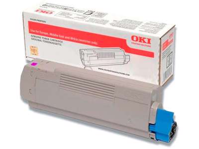 Toner, C532-MC573, Magenta-rød, 6.000 sider, OKI 46490606