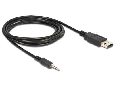 DeLOCK 1.8m USB 2.0-A/2.5mm lydkabel 1,8 m USB Type-A Sort