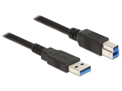 DeLOCK 85069 USB-kabel USB 3.2 Gen 1 (3.1 Gen 1) 3 m USB A USB B Sort