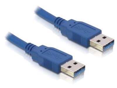 DeLOCK USB 3.0-A male/male - 1m USB-kabel USB A Blå