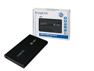 LogiLink UA0041B drevkabinet Sort 2.5" USB-drevet